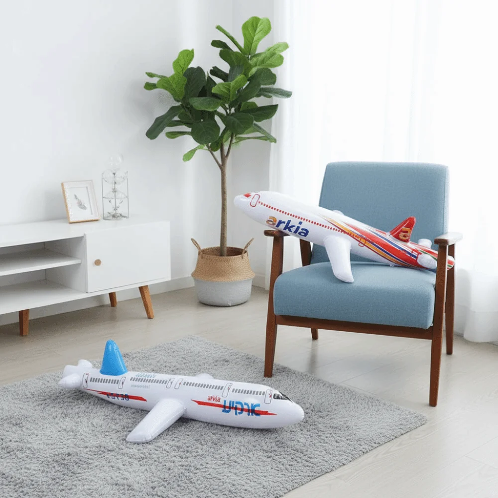 

Classic PVC Inflatable Airliner 2 Colors 80cm Float Airplane Aircraft Planes Inflatable Airliner Outdoor Sports