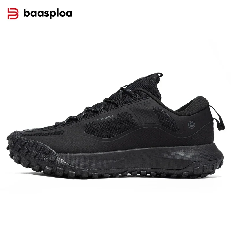 Baasploa Men Outdoor Sneakers Non-Slip Wear Resistant Hiking Shoes Male Quality Comfort Casual Walking Shoes Climbing Non-Slip