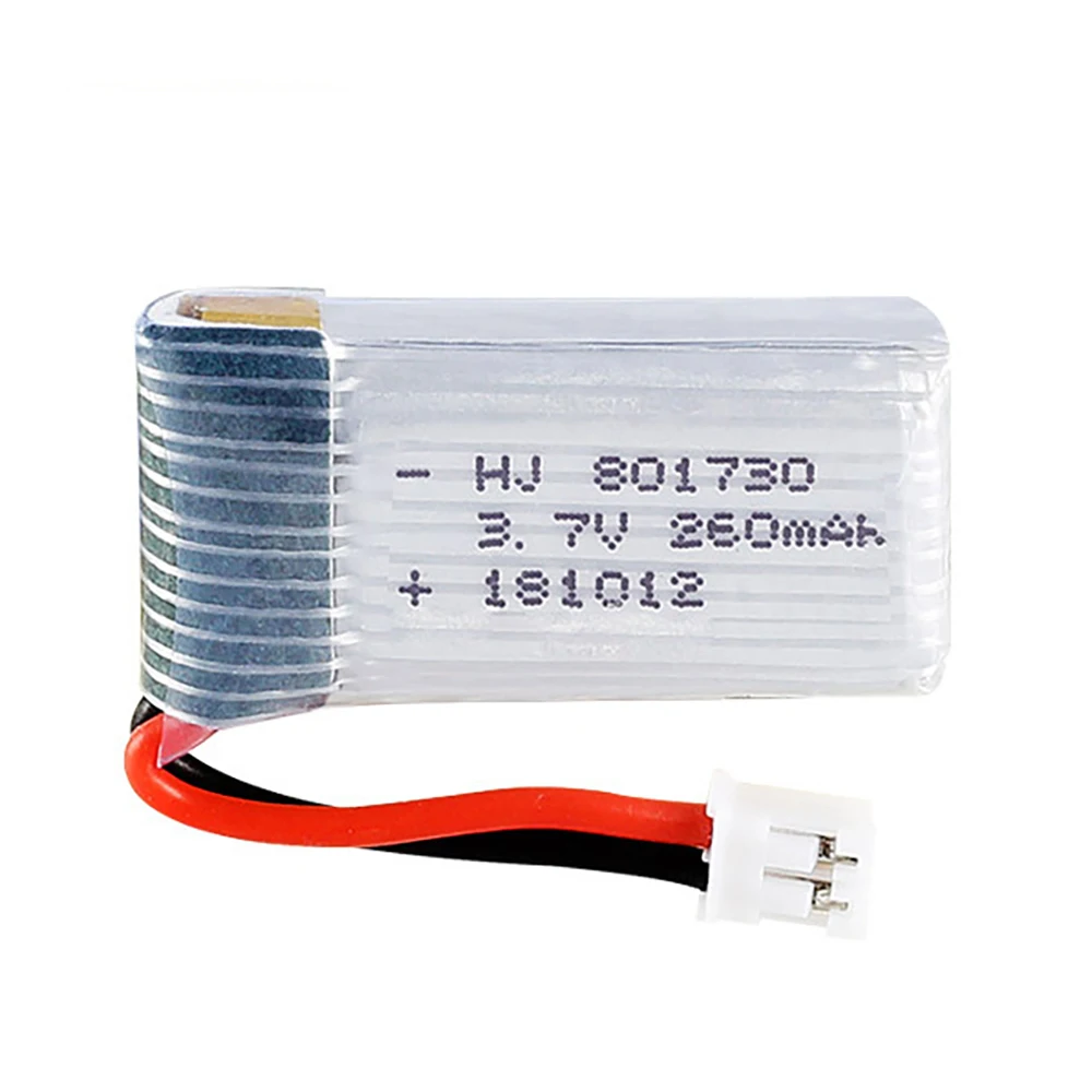 2pcs/lot High Speed 3.7v 260mAh 801730 20C Polymer Lipo Battery For H36 Mini RC Quadcopter Toy Parts And Other Similar Products