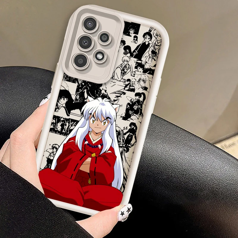 Anime Inuyasha Art Popular For Samsung A73 A71 A54 A53 A52 A51 A33 A32 A21S A14 A13 A12 A25 A04 A05 5G Eye Ladder Cover