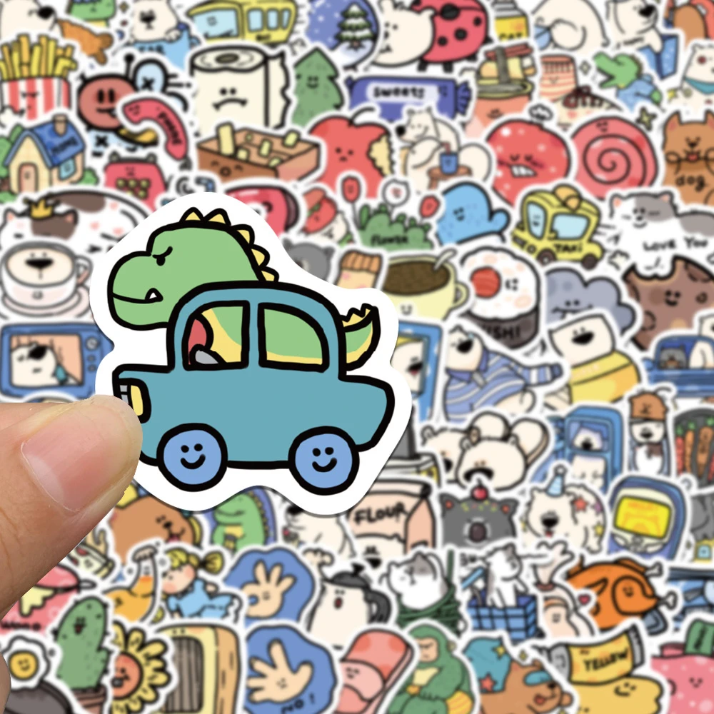 

10/30/50/100pcs Funny Cartoon Animal Dormitory Stickers Cute Decals for Kids Toys DIY Motorcycle Guitar Phone Decoration Sticker