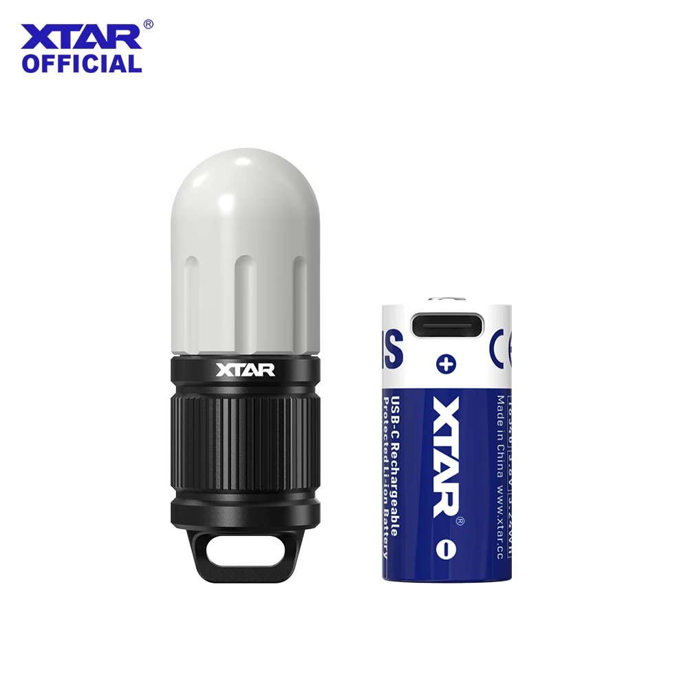 XTAR SD1 4-Color 100m Dive Beacon 8 Modes Memory Low Battery Alert Low Power Reminder  + 1PCS 16340 USB-C 900mAh Battery 2.7A