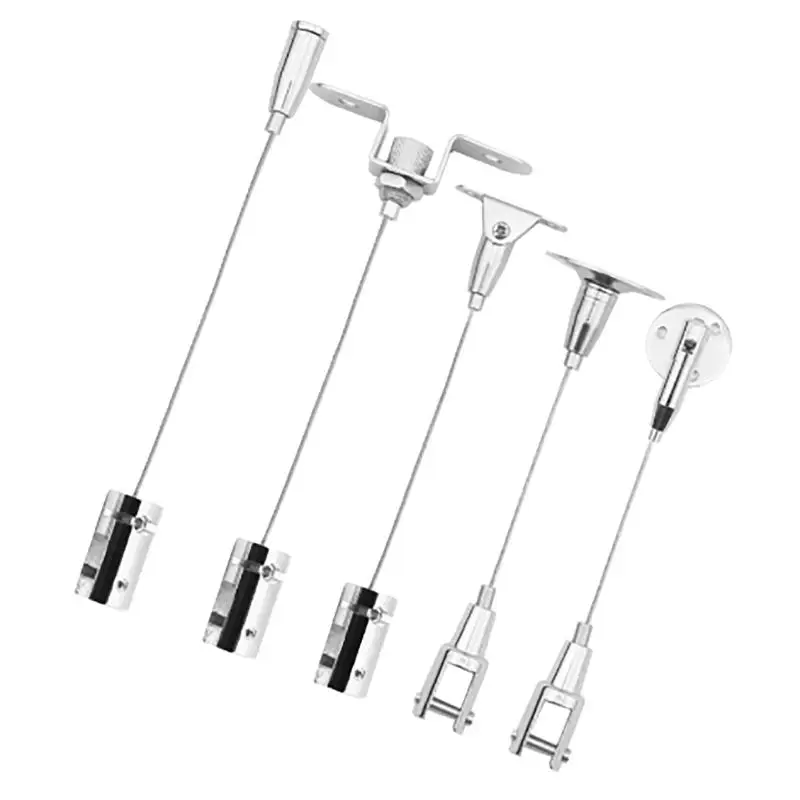 Stainless Steel Wire Rope Kit Easy Install Rust Free for Hanging Acrylic Sign Advertising Board Ceiling Gallery Display