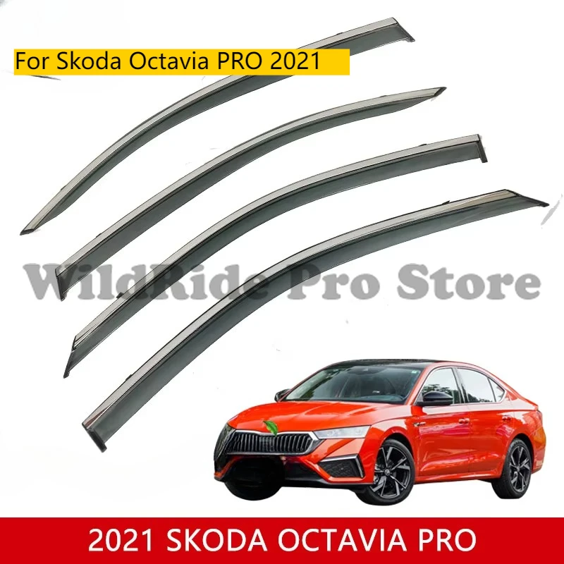 

Car Door Window Visor for Skoda Octavia PRO 2021 Rain Deflector Door Visor Weather Shield Rain Guard