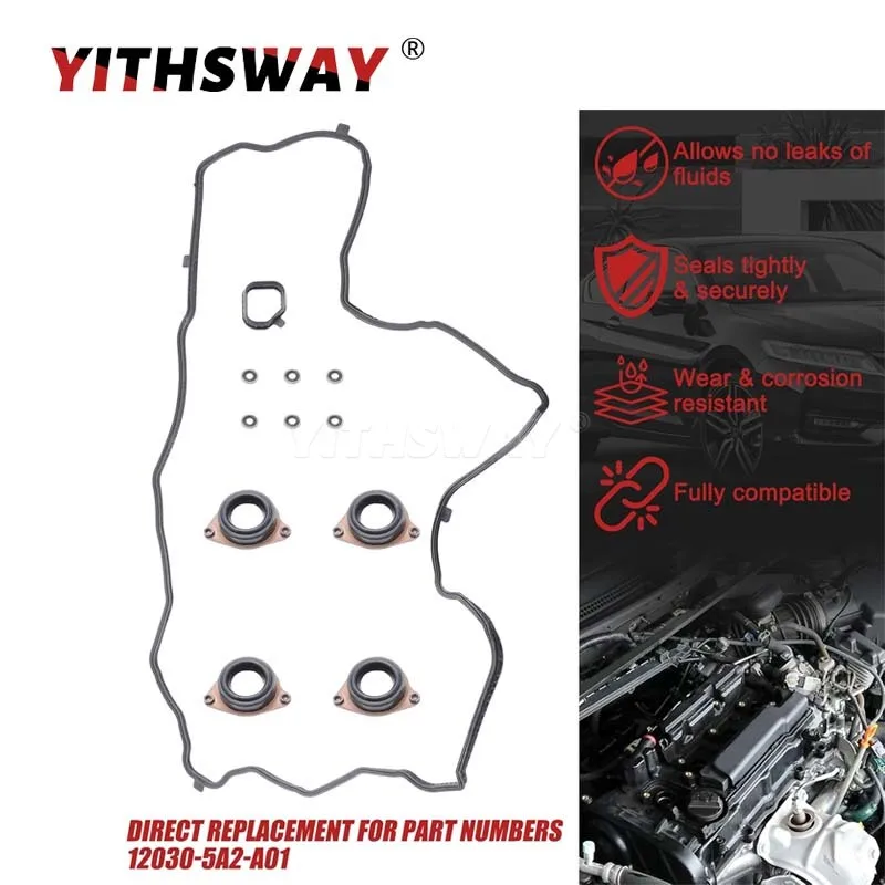 Junta de carcasa de filtro de aceite de motor para Honda Accord 2.4L K24 EX EX-L LX LX-S 2013-2017 Juego de juntas de cubierta de culata de motor 12030-5A2-A01