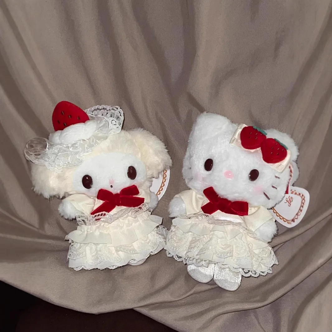 

HelloKitty Strawberry Cake Series Plush Pendant Doll Melody Doll Hanging Bag Pendant