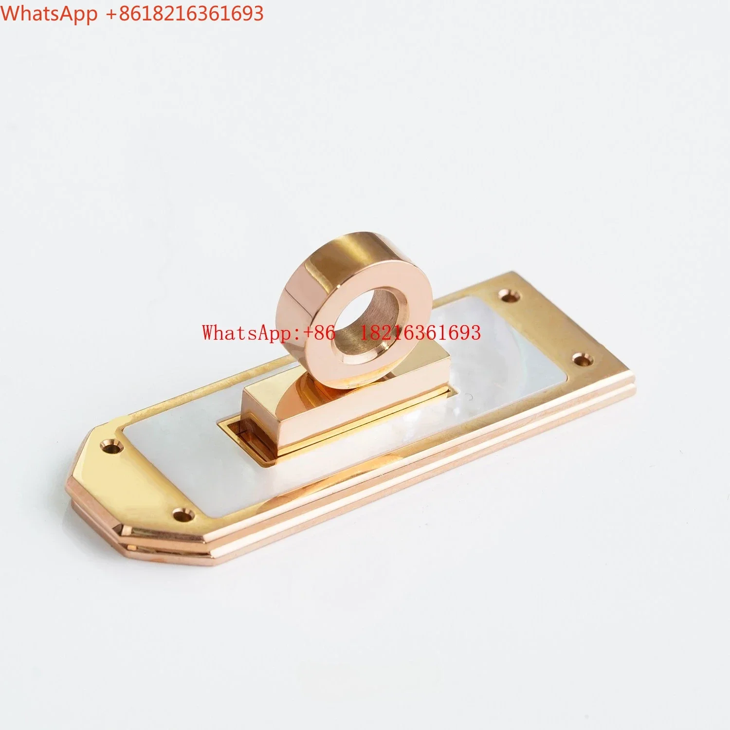 Limited Offer Handmade Leather Goods Luggage Hardware Accessories Stainless Steel Natural Shell Twist Lock Belt Buckle, Collar