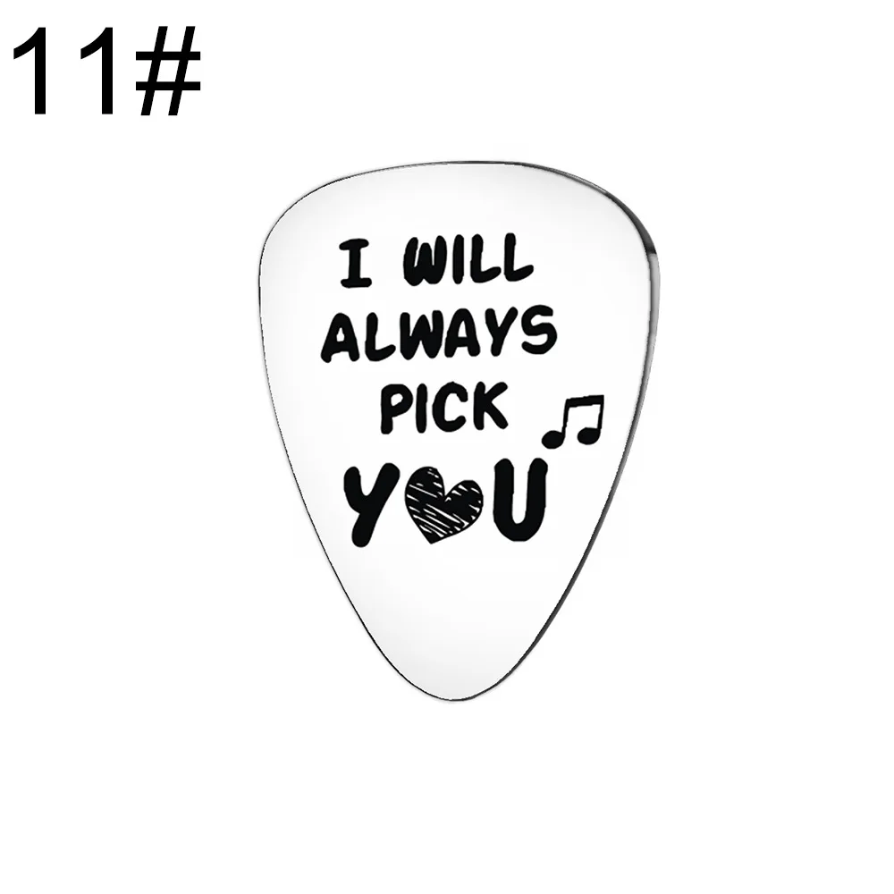 3* Stainless Steel Guitar Picks Bass Pick Family Birthday Christmas Gift Engraved Music Accessory I Couldn\'t Pick A Better DAD