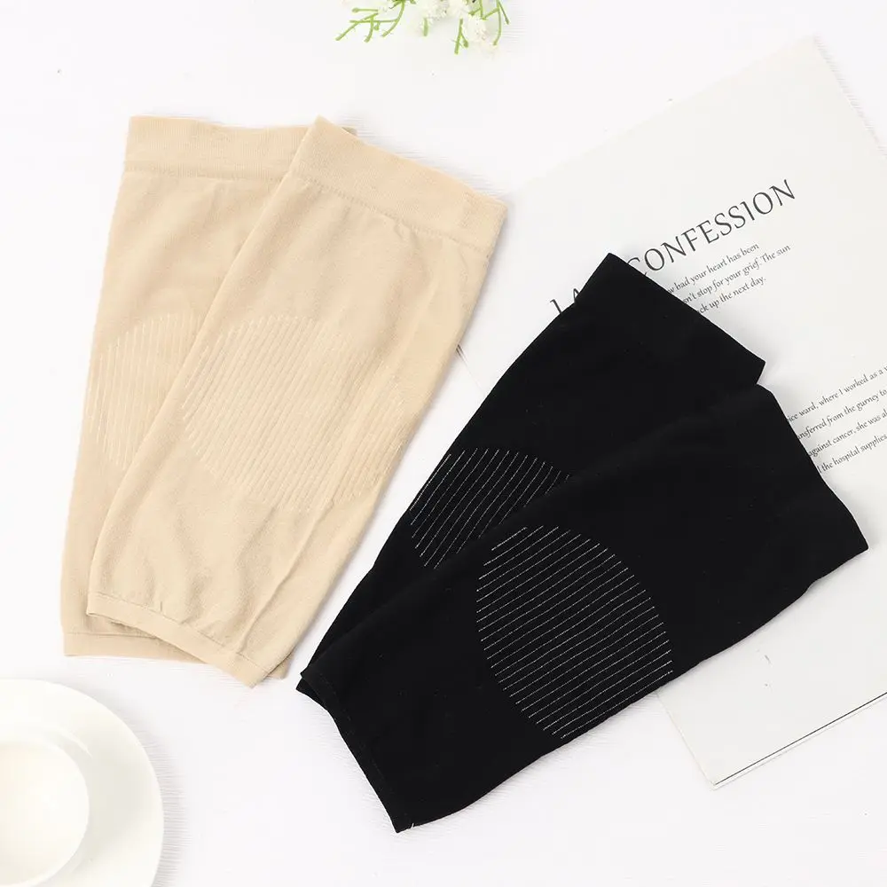 1Pair Elastic Running Cycling Short Leg Cover Knee Sleeves Invisible Silk Stockings Knee Protector Pad Leg Warmers
