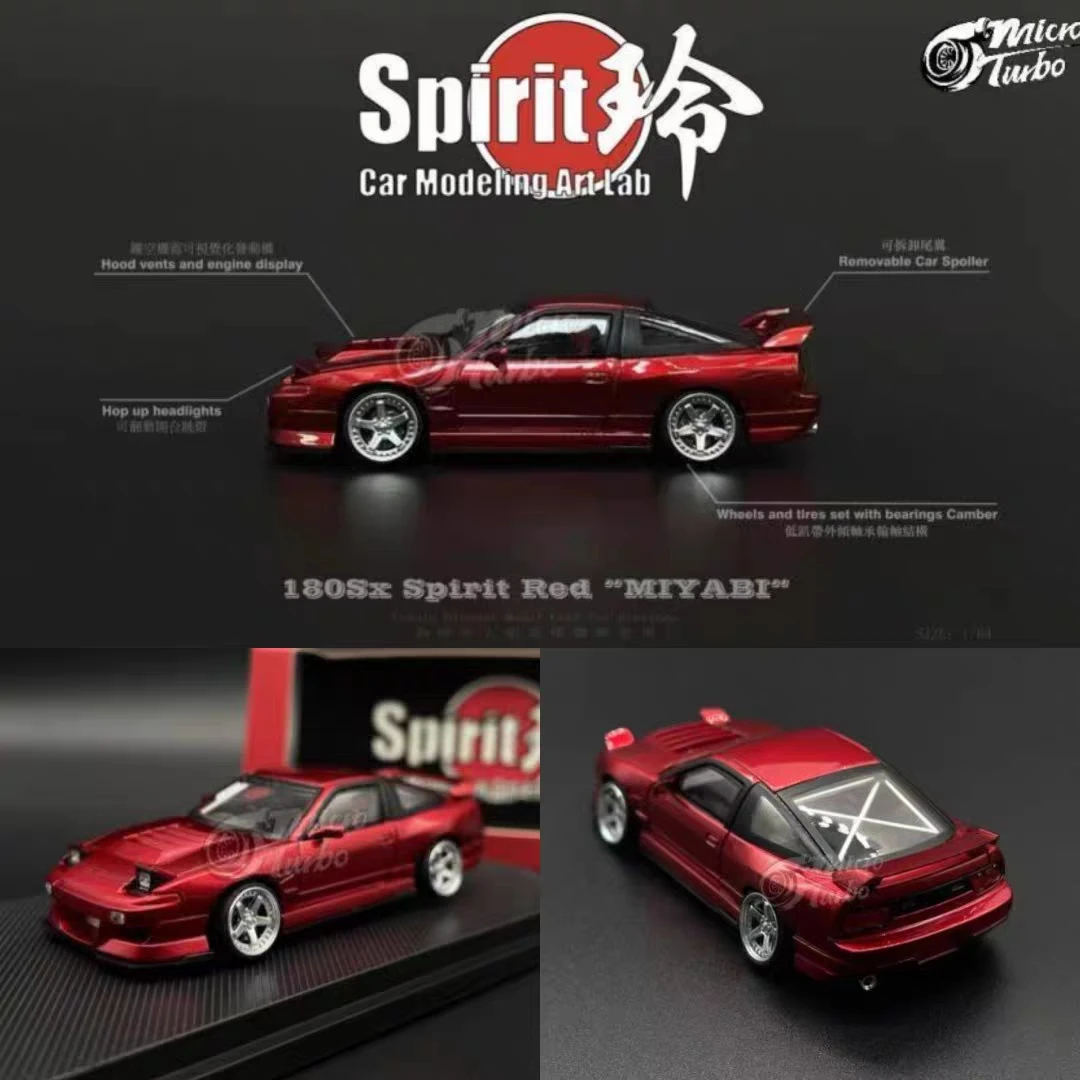 Microturbo MT 1:64 nissan 180SX Spirit MIYABI limited 1499pcs Collection die cast alloy car model decoration gift