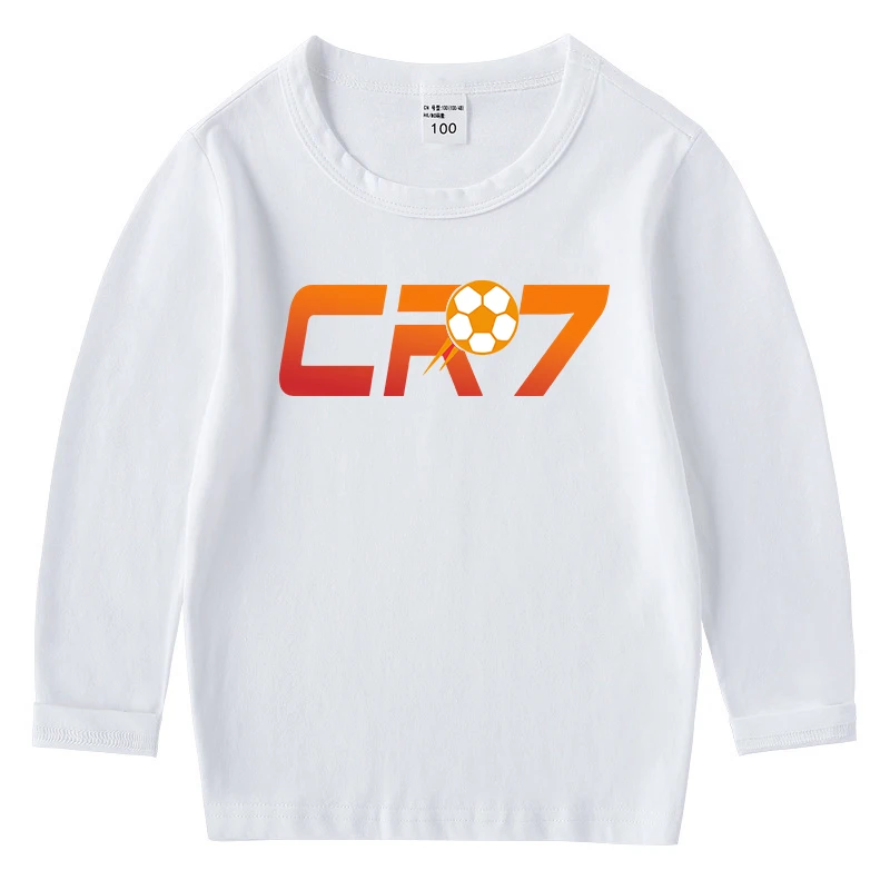 CR7 Tshirt Boys and Girls Summer Clothing Children's Long Sleeves T-shirt Sunshine Charming Fashion Outdoor Training Sports Tee