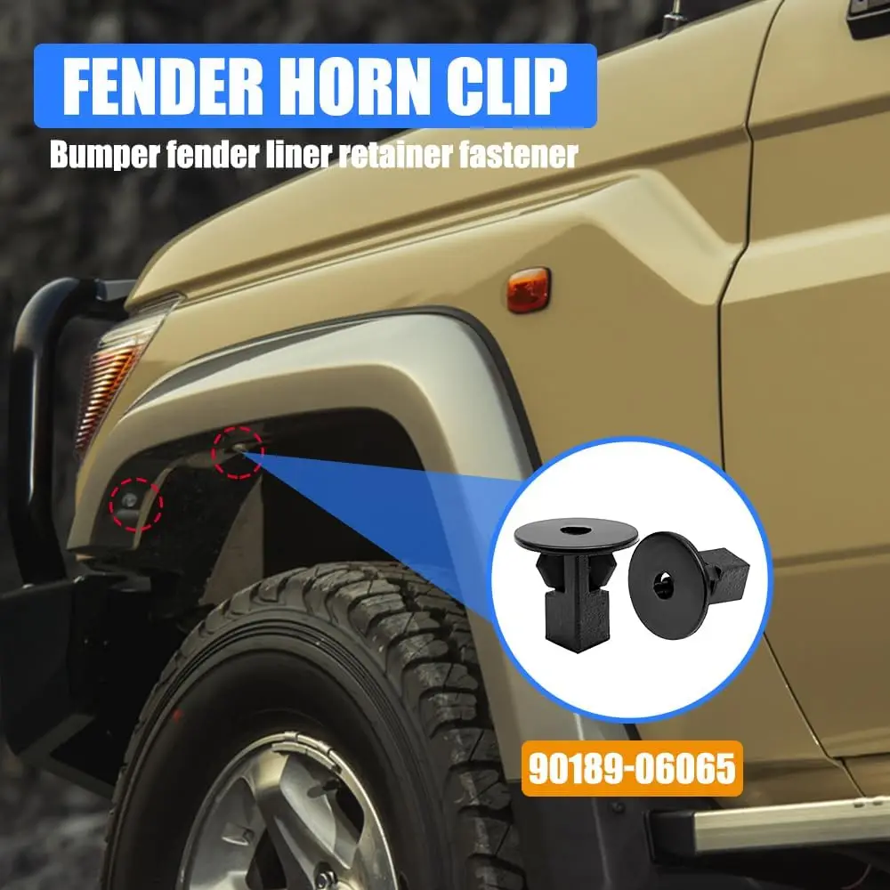 120Pcs Fender Flare Clips Replacement Push Door Fender Trim Fasteners OEM#75495-35010 75397-35010, 90189-06013, 90189-06065 3