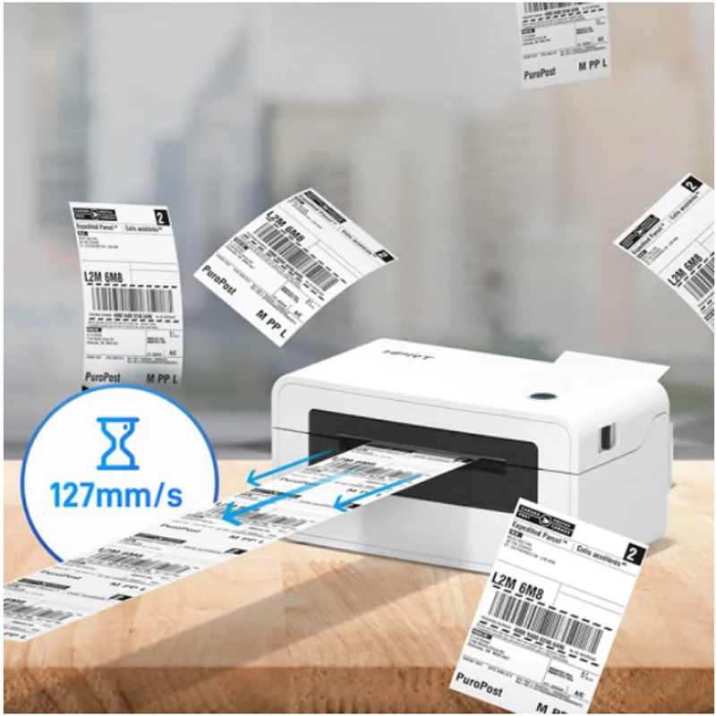 طابعة ملصقات الشحن الحراري N41 لملصقات أسعار Waybills Express، طابعة سطح المكتب المدمجة مع USB