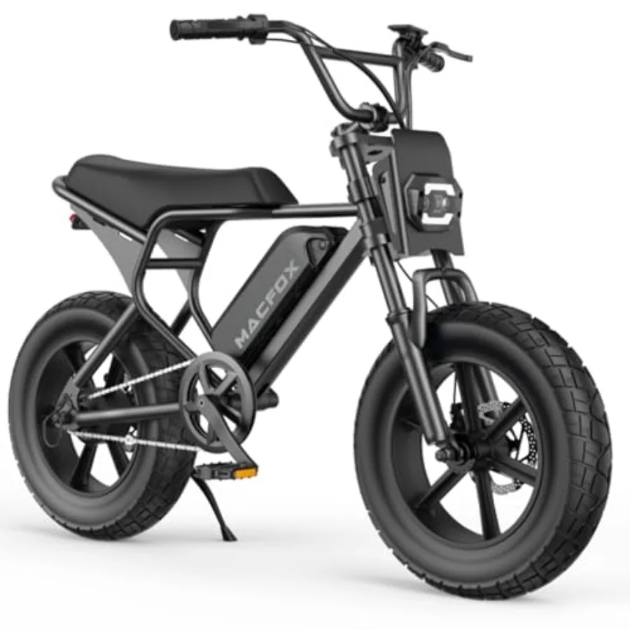

M16 Ebikes for Teen Youths: 750W Mini E Bike with 16x4 Fat Tires, Black/Gray, UL2849 Certified Class-2 City/School Commuting El