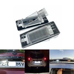 2Pcs LED License Number Plate Light For Renault Espace Scenic Laguna Fluence Captur Dacia Duster Lodgy Logan Modus FL