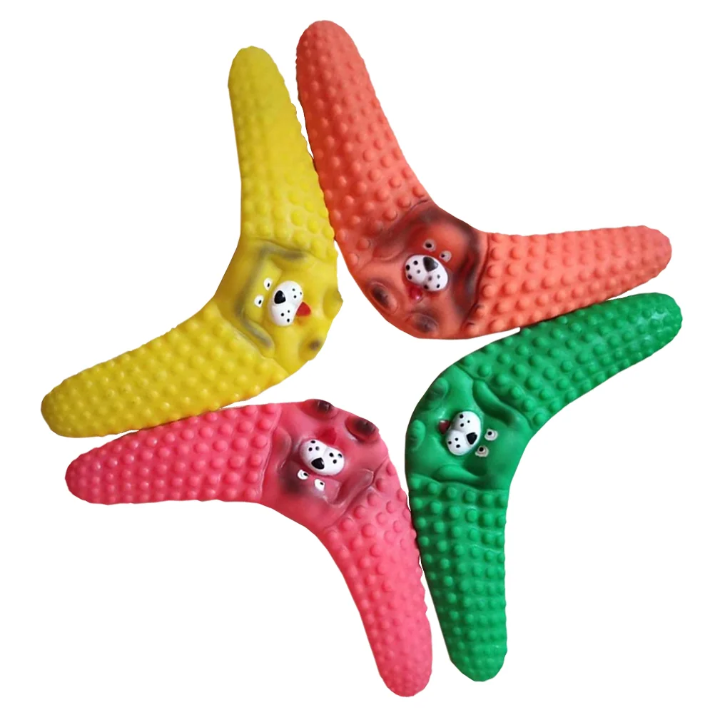 4 Pcs Pet Toy Dog Training Darts Toys Leaflet Clean Rubber Chewing Lovely Molar Plaything Practical