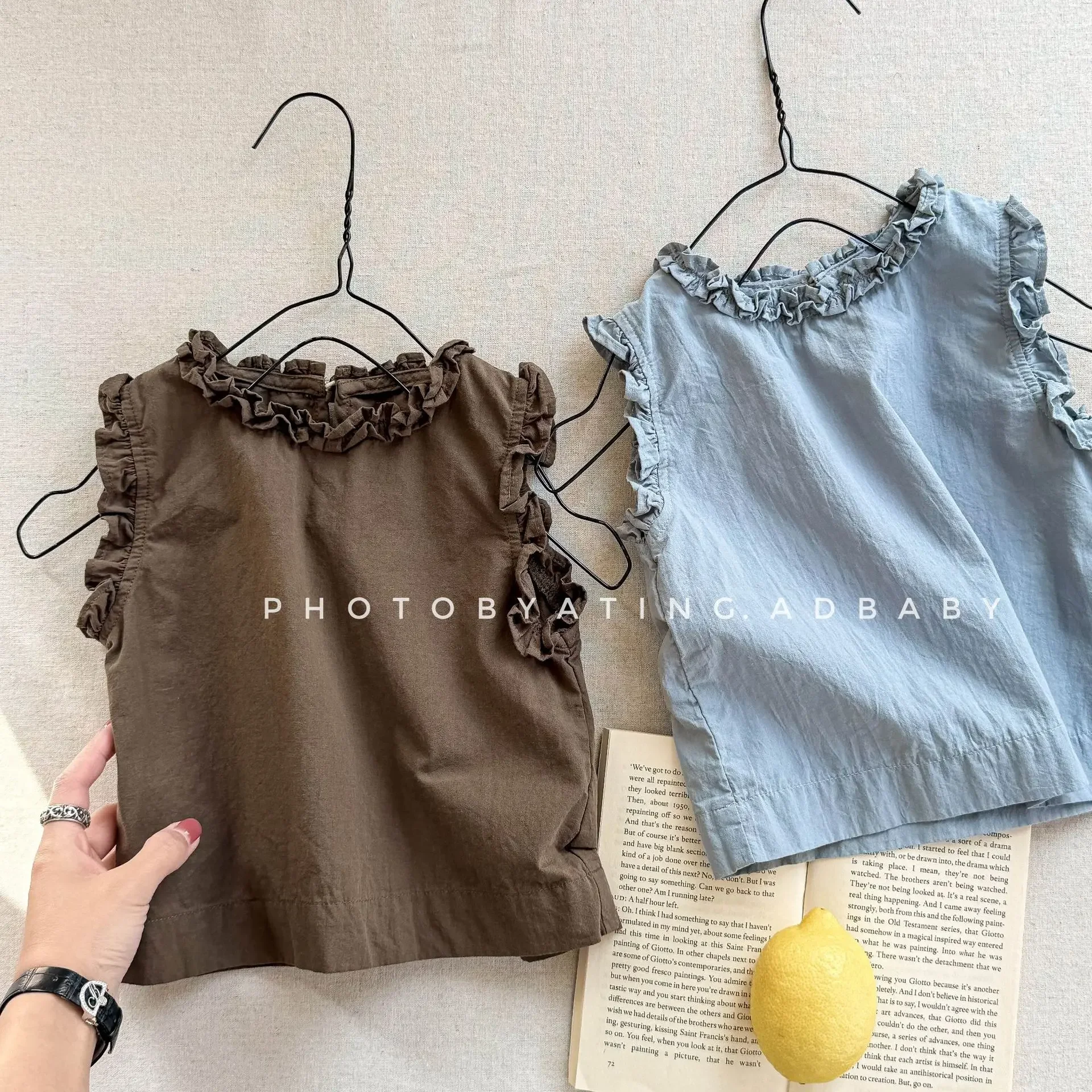 

2025 Children's Clothing Summer New Girls Summer Clothing Korean Version Sleeveless Lace Summer Shirt