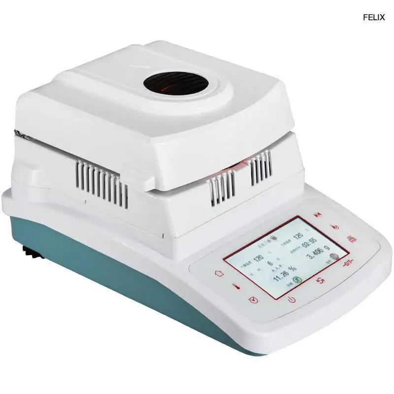 Analisador Rápido 50g 0005 100g 0005 Testador Automático do Medidor da Umidade do Aquecimento do Halogênio Chá Grão Alimentação Milho Plástico