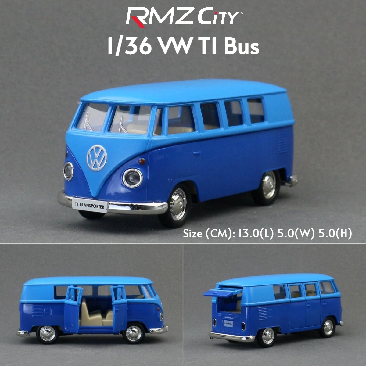 1/36 Volkswagen Golf T-Roc T1 Bus Beetle Toy Car Model For