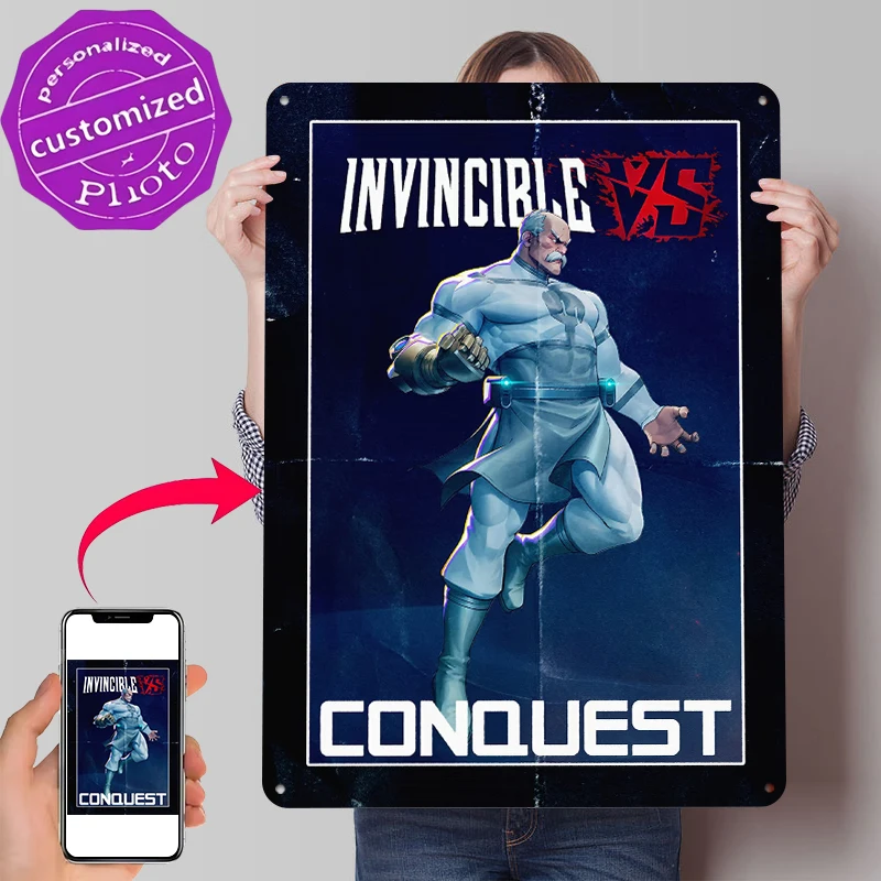 Conquest Invincible Vs Game Tinplate Poster Wall Art Retro Vintage Metal Signs for Fans Coffee Bar Accessories Bathroom Decor