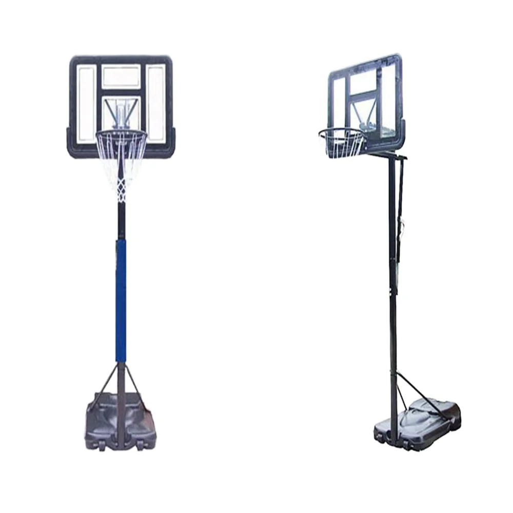 طوق كرة سلة محمول من YTYIN مع قاعدة خزان مياه 30 لتر وإطار فولاذي قابل للتعديل 2.11-2.53 متر للاستخدام الداخلي/الخارجي