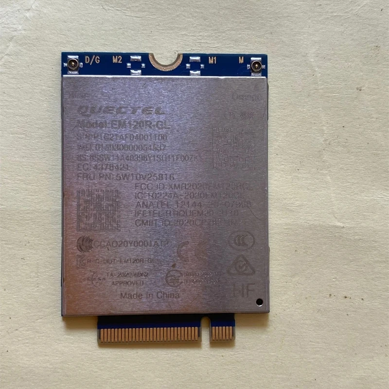 

Quectel SDX24 EM120R-GL LTE Cat12 Модуль WAN Адаптер для ноутбука Thinkpad P14s T14 X13 T14s L14 P15v Gen2 X1 Carbon 9th Yoga 6th