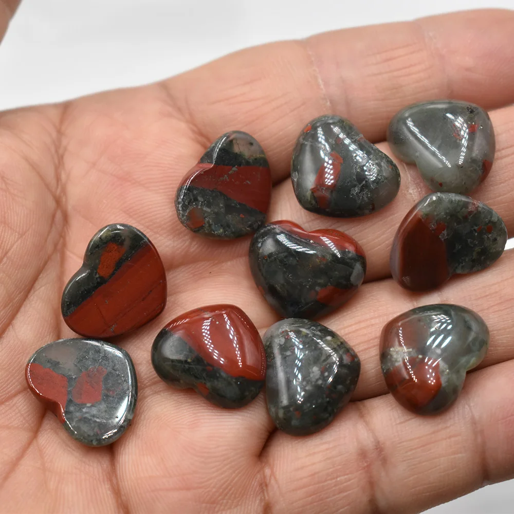 Großhandel 50 Stück/Lot Modische Natürliche Tigerauge-Stein-Rosenquarz-Mischung 15*18mm Herzförmige Cabochon-Perlen für Schmuckherstellung – Detail 7