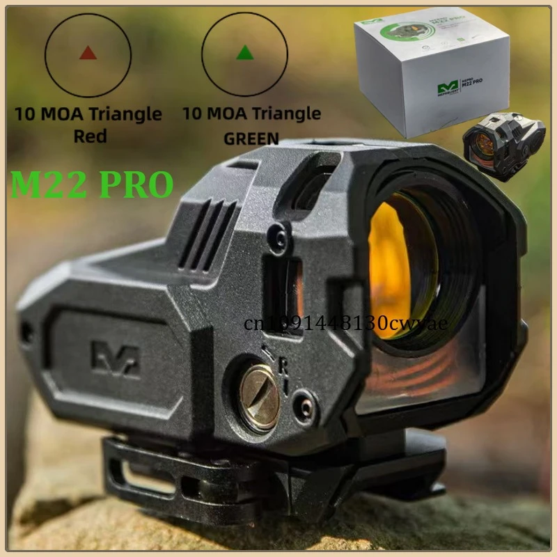 Mira táctica M22 PRO Reflex Red Dot, mira autoiluminada con módulo de luz, mira para Rifle de caza, mira de fibra óptica Real