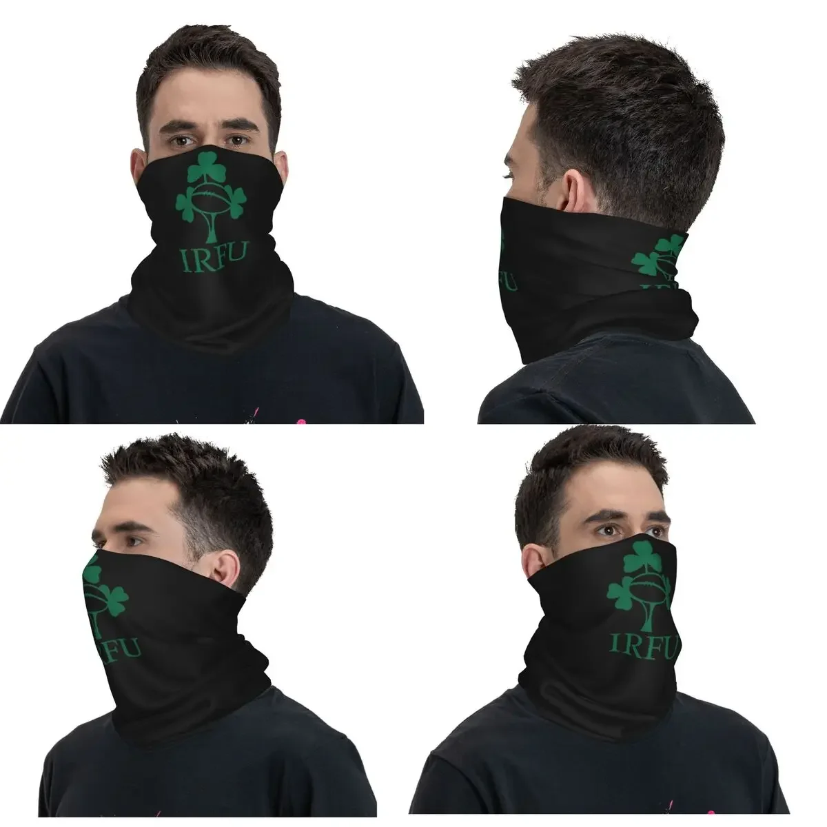 Ireland Rugby TEAM Bandana Neck Gaiter Printed Wrap Mask Scarf Multifunction Balaclava Riding Unisex Adult Washable