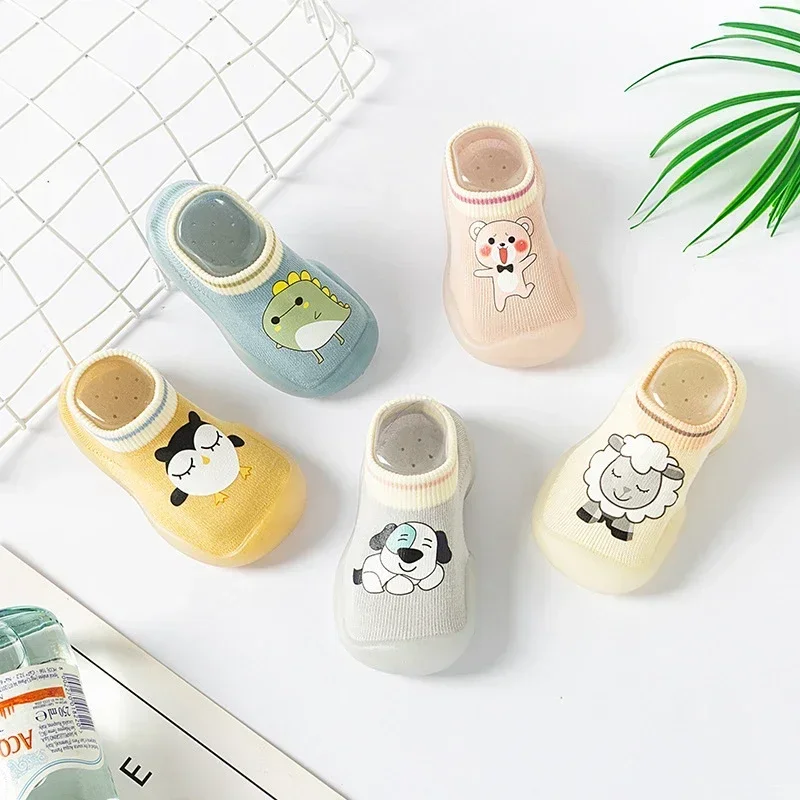 Носки-сандалии для детей 0-1 года, дышащие, для улицы, мягкая подошва, для весны и лета, 2 шт.