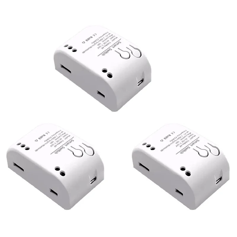 【Buy It-Now!】3X 1CH RF Switch 7-32V AC DC WIFI Tuya Remote Control 433 Light Switch 10A Rele Relay Self-Locking Interlock Inchin