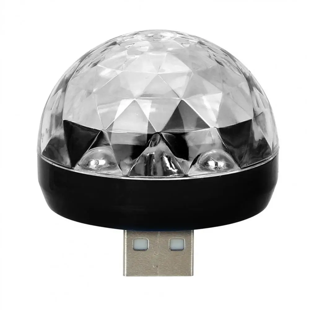 Mini USB Disco Light High Brightness Plug-and-Play RGB LED Party Light USB Disco Lamp Decoration