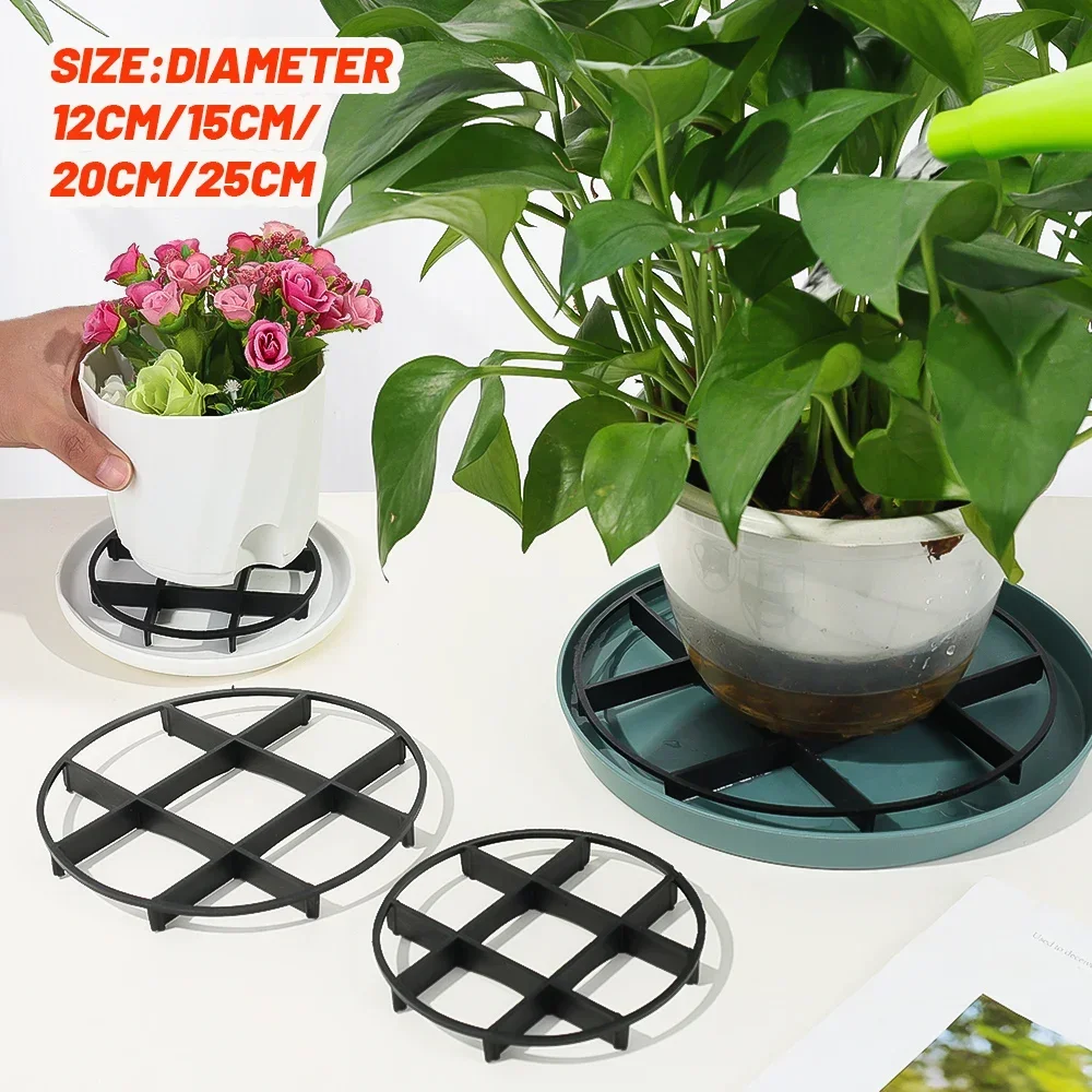 12/15/20/25cm Flower Pot Tray Anti Rot Root Plastic Saucer Bracket Drip Plant Flowerpot Tray Indoor Outdoor Home Garden Supplies