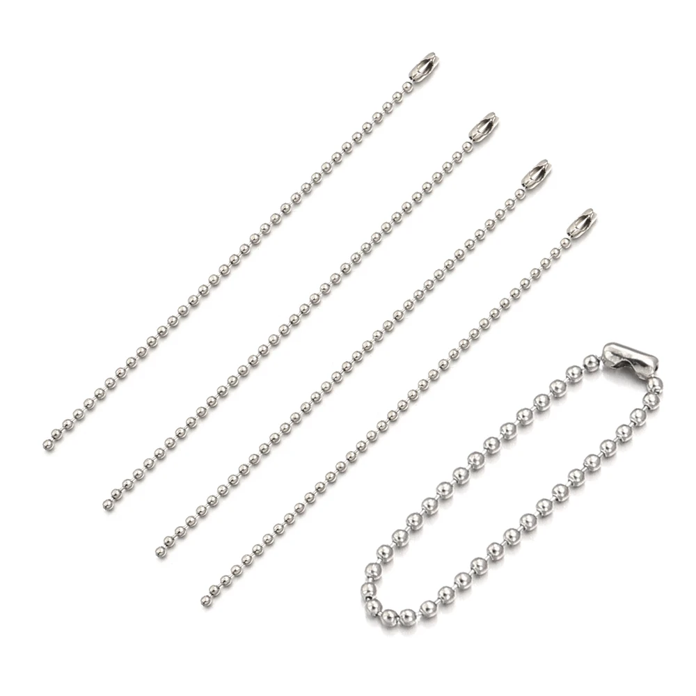 100 Stück 8/10/12/15/20cm Metall-Kugelketten für Schlüsselanhänger/Puppen/Etikettenanhänger, Großpackung Ketten für DIY-Schmuckzubehör – Detail 8