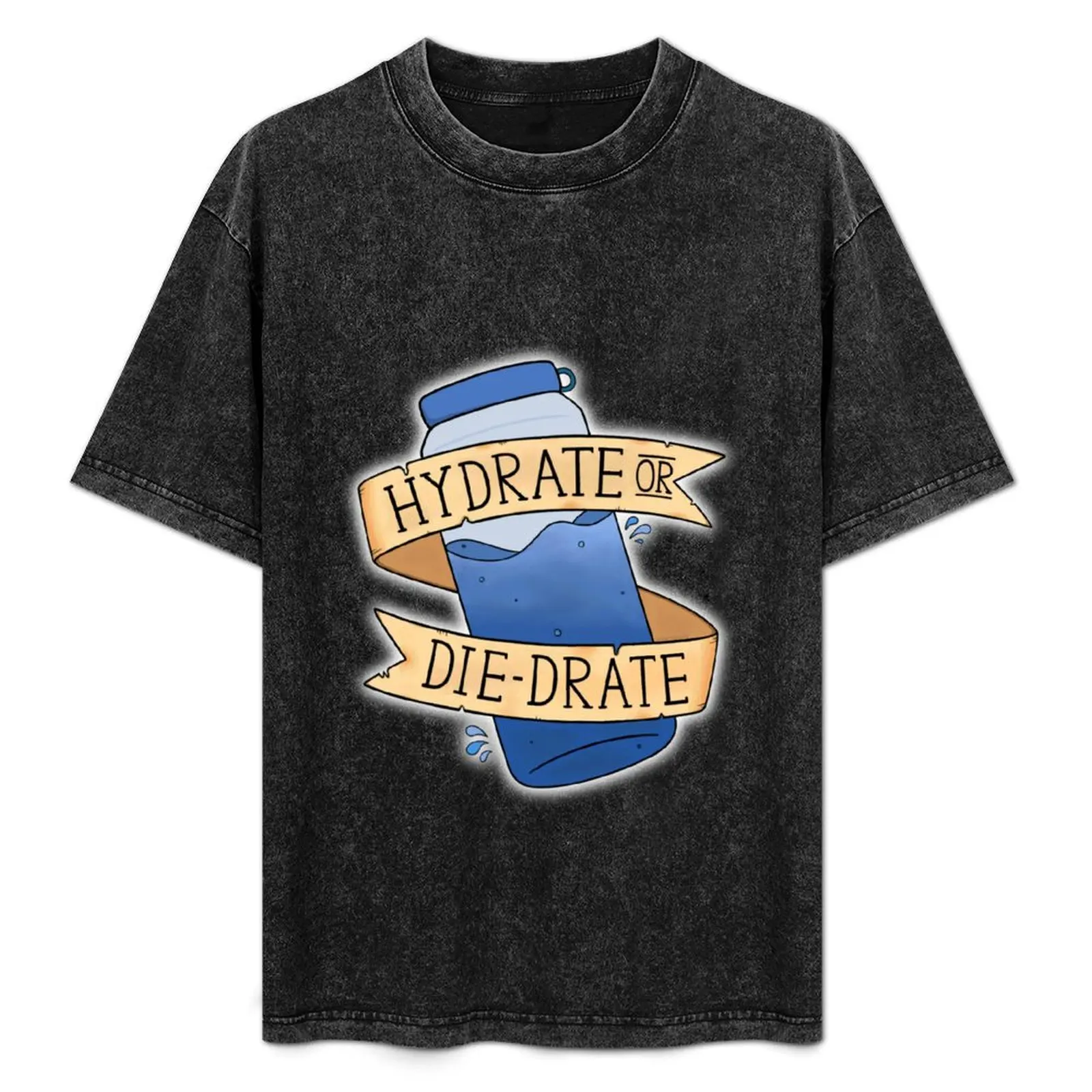 Hydrate or Diedrate T-Shirt plain summer tops fruit of the loom mens t shirts