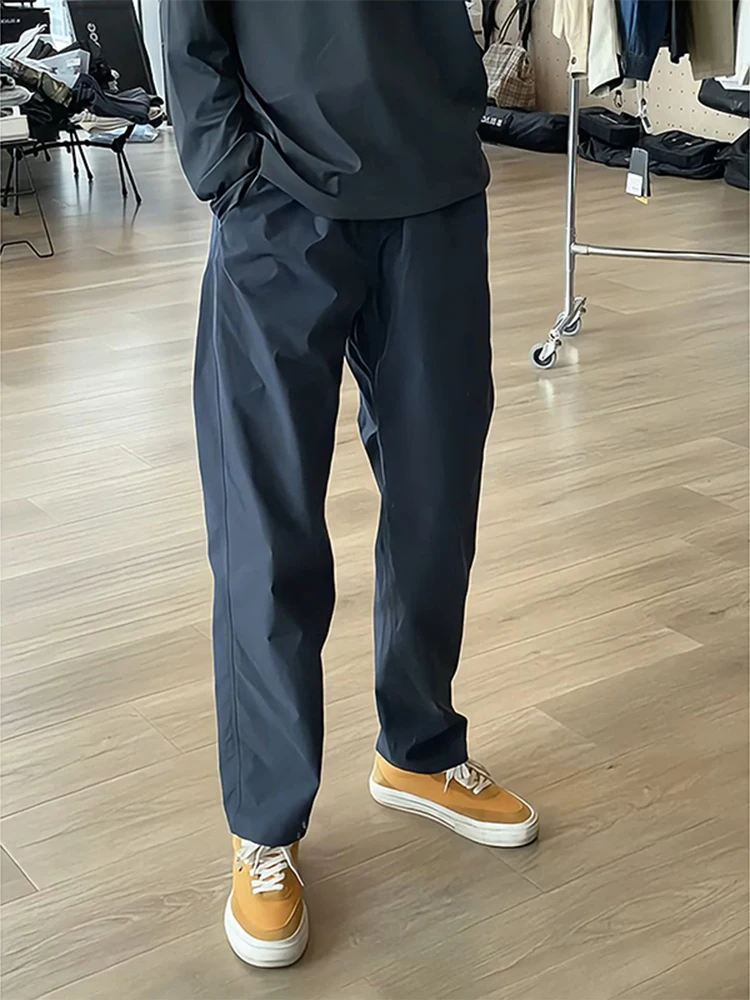 

Navy Soft ell Cargo Pants Men Summer Nylon Qui Dry American Sle Casual Outdoor Workwear Straight Leg Zipper Fly mid Waist
