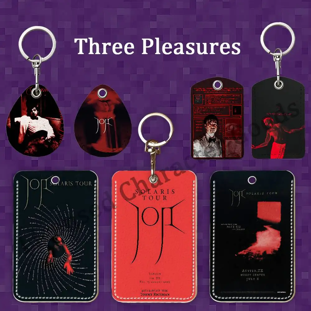 Porte-cartes en cuir PU de qualité supérieure J-Joji Piss in the Wind Solaris Tour avec mousqueton métallique, design personnalisable pour un usage quotidien