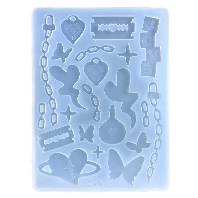 40GB Geometry Filler Various Symbols Mold Silicone Epoxy Resin Mold DIY Keychain