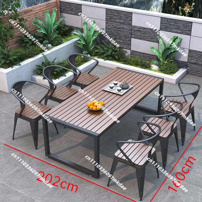 Outdoor courtyard tables and chairs, outdoor waterproof and hiccup-proof dining tables, balcony open-air tables and chairs