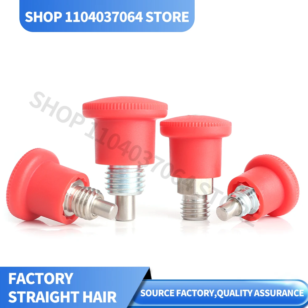 Red VCN218 Indexing Plungers with Spring Screw And Lock Pin Fine/Coarse Thread M8~16 Good Quality Position/Return Type