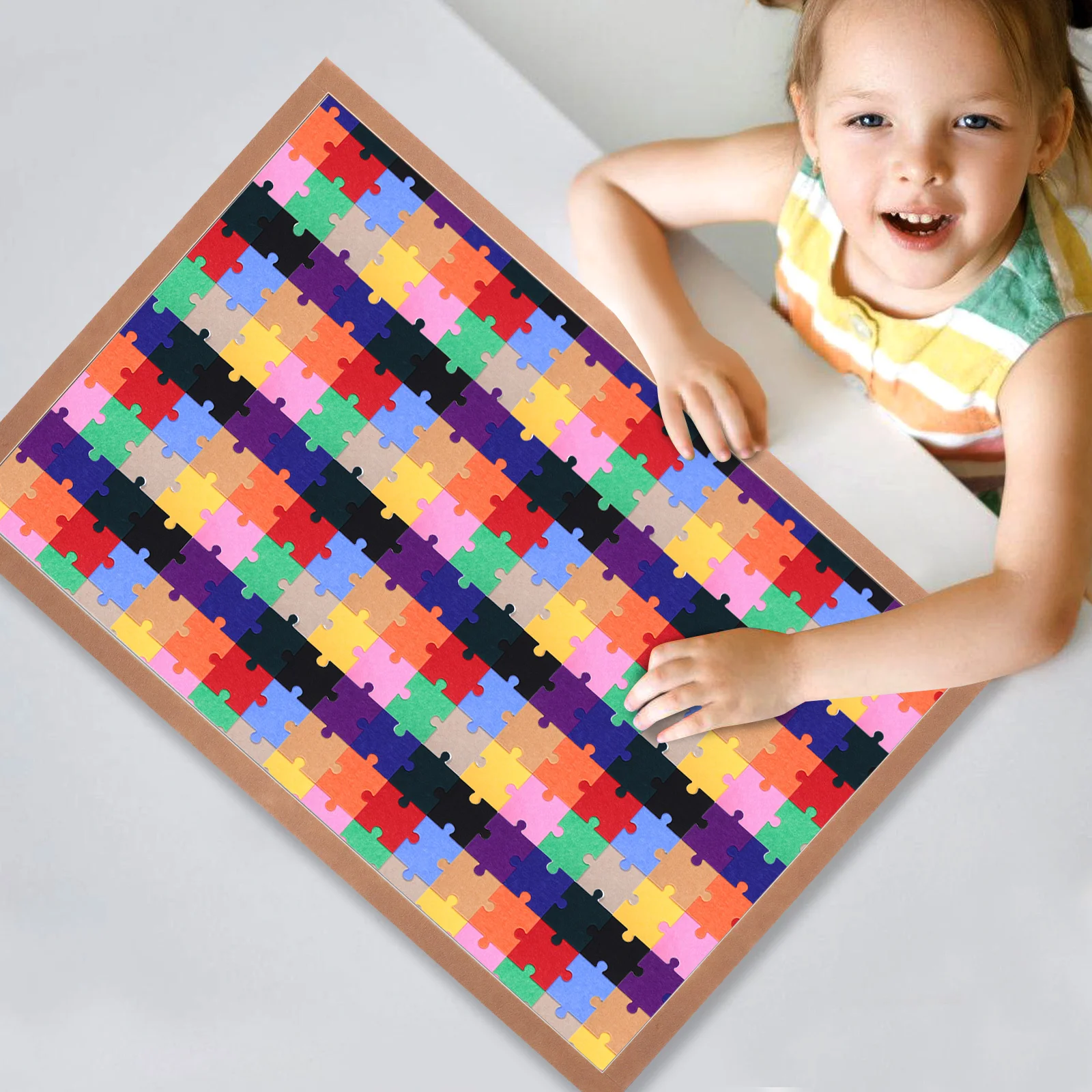 Puzzle Mat 23.5" X 15.7" Foldable Non-Slip Jigsaw Board Tabletop Puzzle Storage Frame Floor Activity Craft Mat