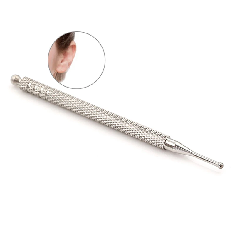 Facial Reflexology Massage Tool Portable Acupuncture Pen Double Headed Spring Ear Care Tool Point Probe Pen Massager for Face