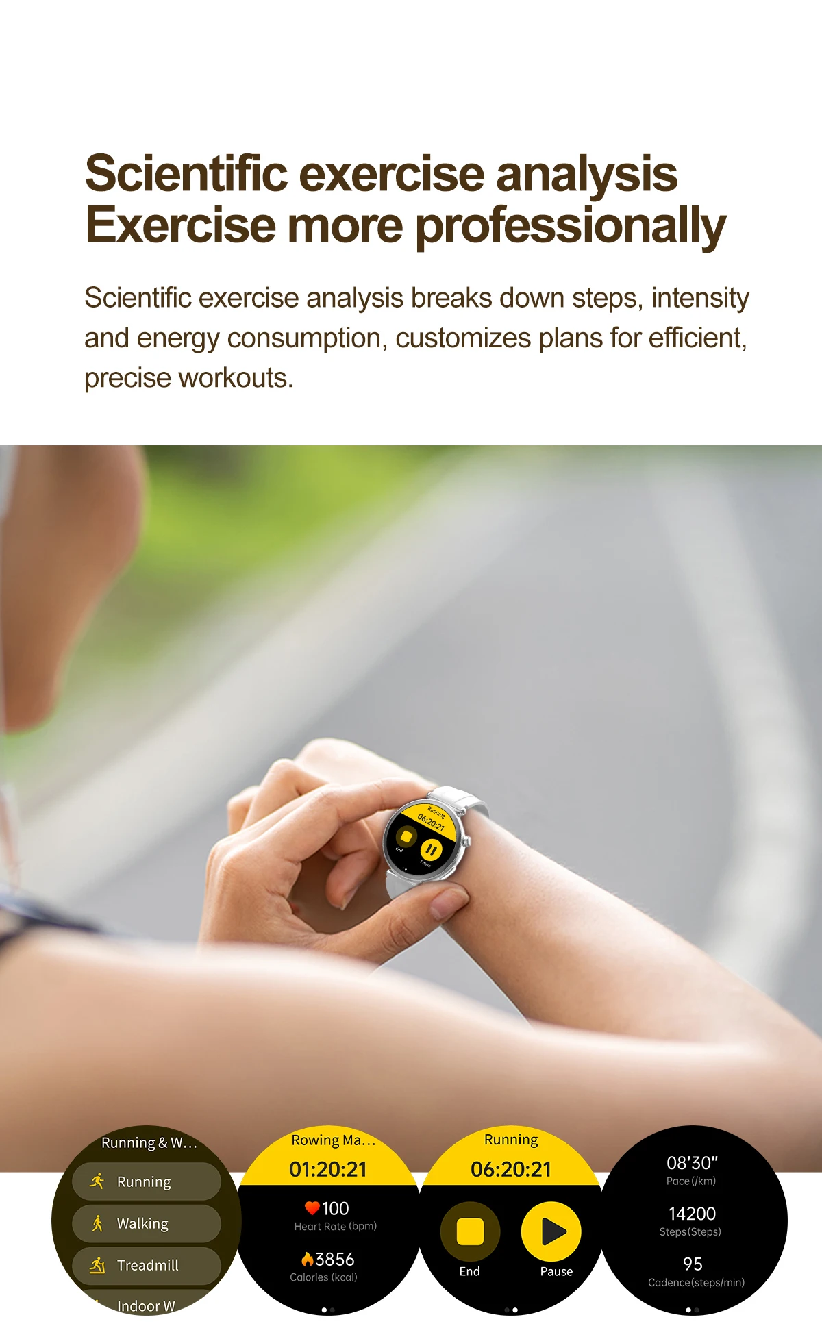 Luxus-Diamant-Smartwatch für Damen, 1,32 Zoll AMOLED-Bildschirm, Herzfrequenz- und Blutdruckmessung, Gesundheitsmonitor, IP68 wasserdicht, Sportuhr – Detail 27