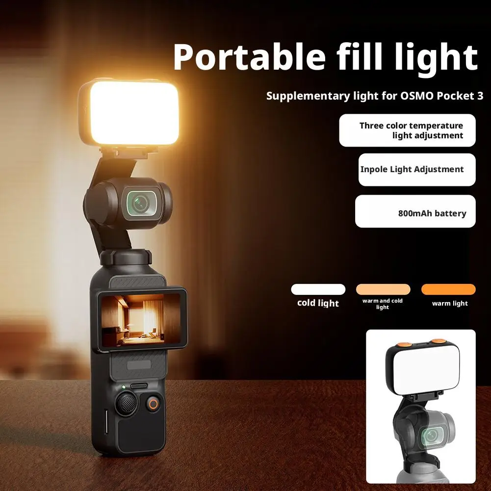 لـ dji Pocket3 Fill Light 40 LEDs Selfie Light Expansion Light لكاميرا Osmo Action ملحقات الإضاءة الصغيرة #5