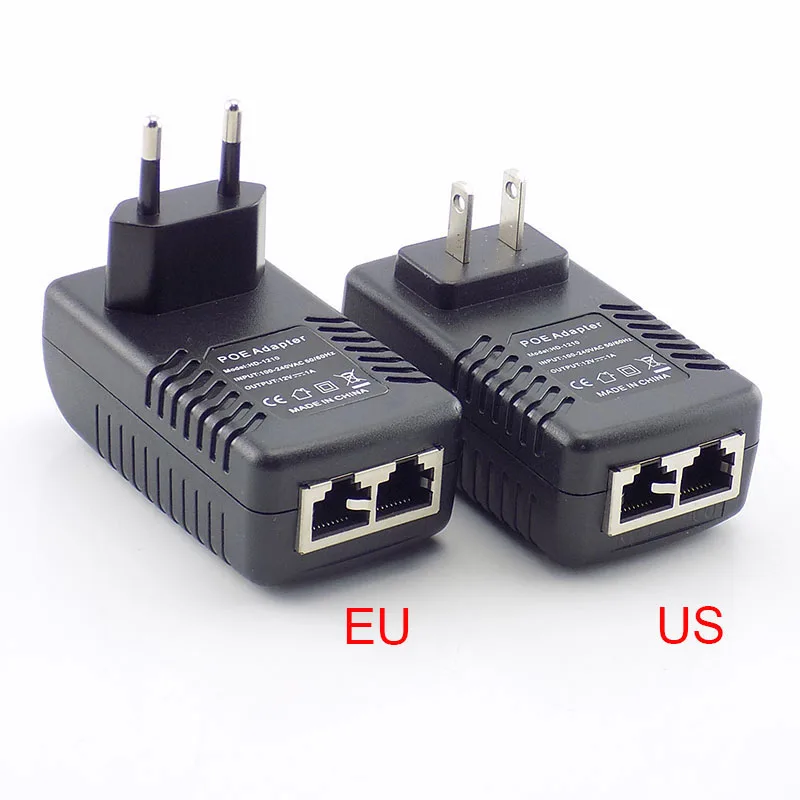 12V 1A POE Injector Wall Plug POE Switch Power Supply Adapter Wireless Ethernet Adapter For IP Camera CCTV US/EU Plug C6