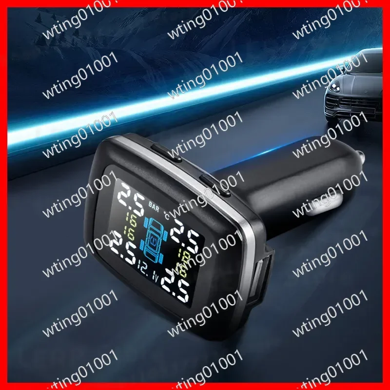 for Universal Car TPMS Tire Pressure Monitor System External Sensor Detector Display via Cigarette Lighter Socket Real Time