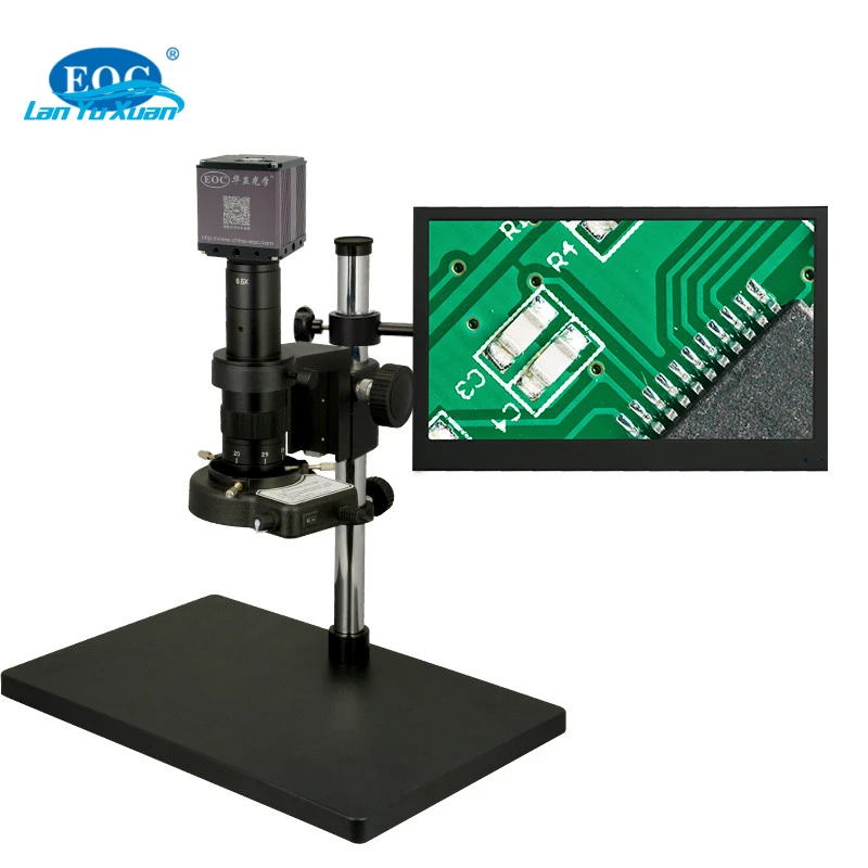 EOC microscope low price H-D-M-I SMT PCB electronic repair industry electric video  with 13 inch