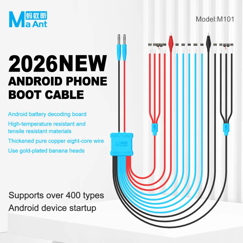 MAANT M101 Android Phone Boot Cable with Built in Identification Resistor Auto Anti Burn 400 Models Repair Tool Data Recovery