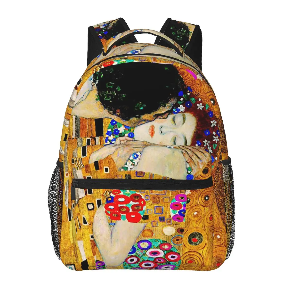 

Рюкзаки The Kiss By Gustav Klimt для мальчиков и девочек, сумка для книг, школьные сумки для студентов, рюкзак для ноутбука с героями мультфильмов, сумка на плечо большой вместимости