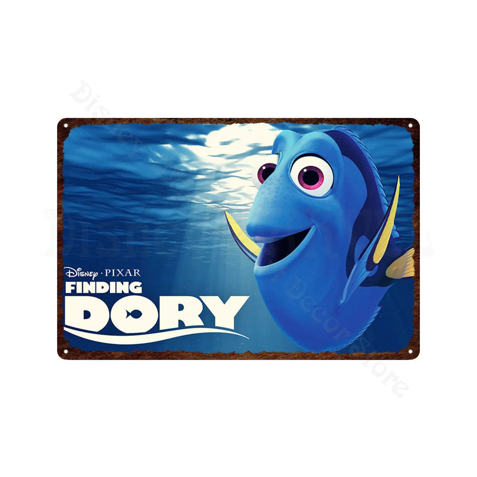 Disney Finding Dory Tin Signs 3D Animated Movie Nemo and Her Father Help Dolly Find Her Parents Metal Posters Cartoon Plaque